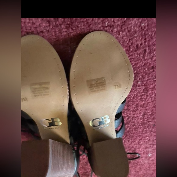 NEW black gianni bini leather sandals - Picture 3 of 7